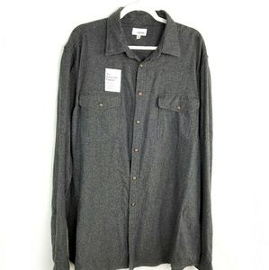NWT Sonoma Gray Long Sleeve Flannel Shirt